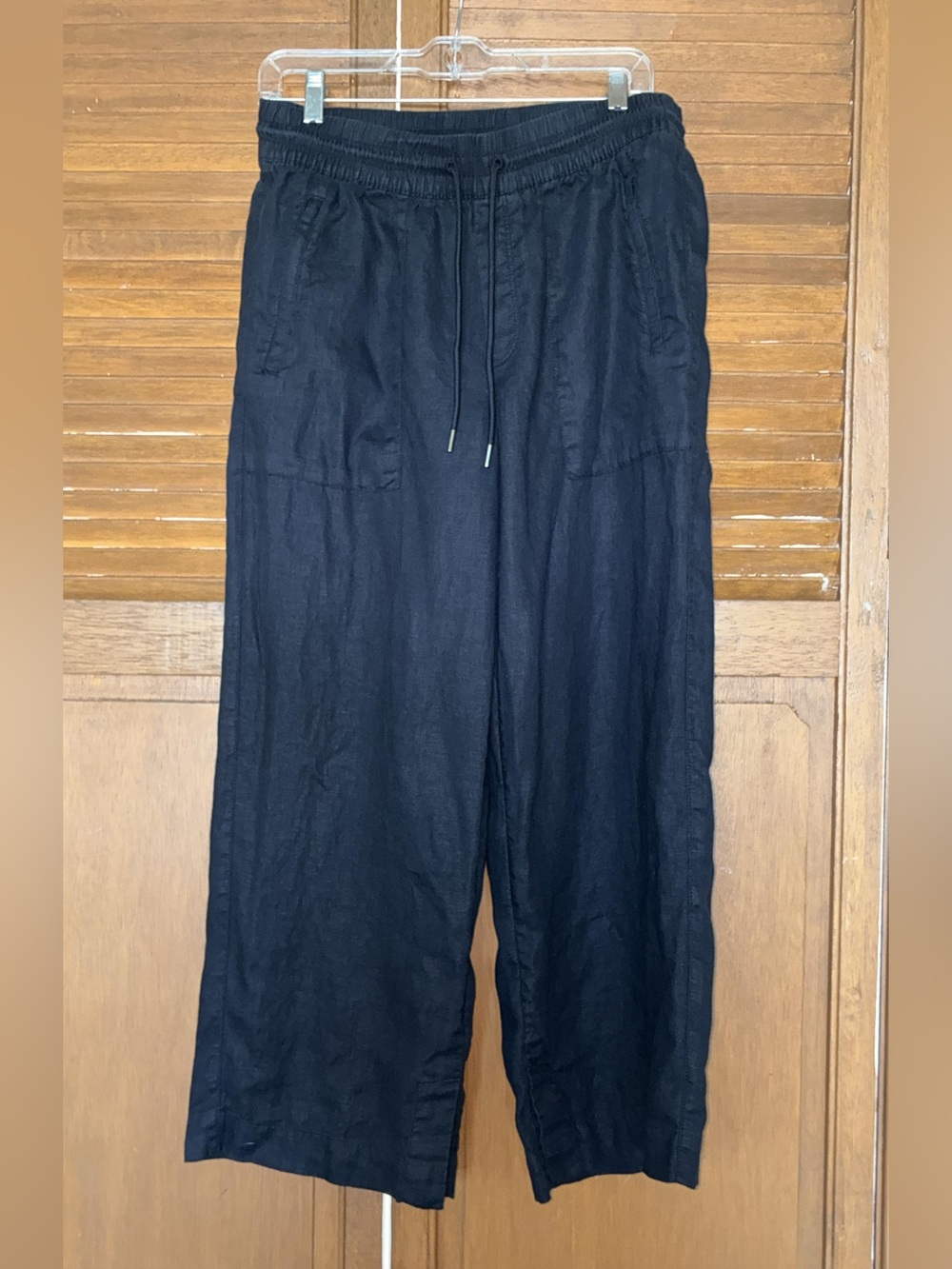 Athleta Black Wide-Leg Drawstring Joggers